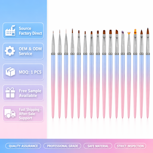 Kit de pinceaux pour nail art japonais, pinceaux pour dessin au gel UV, pinceaux multifonctions pour salon de manucure - Product Image 1