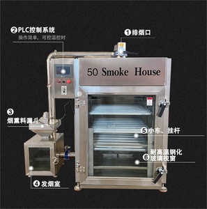 Apparecchiature per la lavorazione del fumo di carne di anatra fumigatore fumatore piastra forno per la colorazione cottura a vapore in una unità - Product Image 2