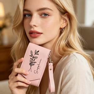 Pochette à rouge à lèvres en cuir personnalisée avec miroir intégré, étui à gloss personnalisé, mini organiseur de maquillage de voyage - Product Image 2