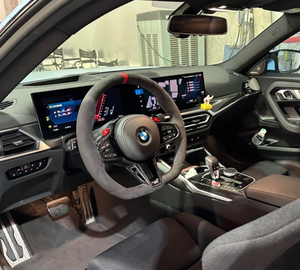 Volant sport 3 branches en cuir pleine fleur personnalisable F10 ZP 40 mm pour <span class=keywords><strong>BMW</strong></span> Série <span class=keywords><strong>1</strong></span>-7 F30 E90 Châssis F - Product Image 3