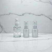 Flacon pompe en verre dépoli vide pour sérum, crème visage, huile essentielle – Emballage cosmétique pour soins de la peau