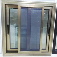 Fabricación en China, tamaño estándar, puertas corredizas horizontales modernas de aleación de aluminio, ventanas, aislamiento térmico para apartamento y hogar