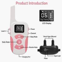 Collar de Adiestramiento para Perros Electrónico, Recargable, Ajustable, Ecológico, de Plástico, con Resistencia al Agua IPX7, con Vibración, Sonido y Descarga Eléctrica