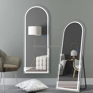 <strong>Freestanding</strong> Smart <strong>Mirror</strong> Touch Switch LED Display Screen Arched Full Length <strong>Mirror</strong> for <strong>Bathroom</strong> Home Decoration - Product Image 1
