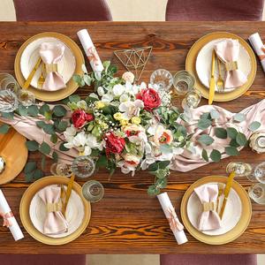 Plato de Goma Clásico Plateado, Diseño Redondo Ecológico, Decoración y Accesorios para Mesa - Product Image 6