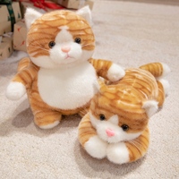 Peluche chat lumineux mignon, poupée chat orange simulée avec rembourrage en coton PP, animal en peluche personnalisé, jouet de confort, oreiller, cadeau