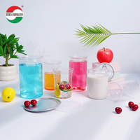 Bocal carré transparent en plastique PET de qualité alimentaire avec couvercles faciles à ouvrir bouchon en PP pour emballage alimentaire