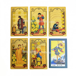 Cartas de <span class=keywords><strong>Tarot</strong></span> de Plástico con Baño de Oro 999.9, con Instrucciones en Color, Venta al Por Mayor - Product Image 3