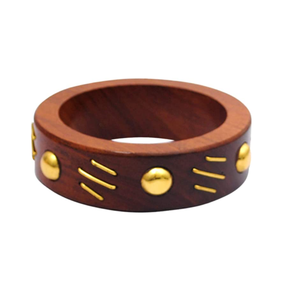 Juego de Brazaletes de Madera Natural Hechos a Mano, Joyería Elegante y Ecológica para Mujer, Pulseras de Madera Artesanales, Joyería Bohemia de Madera - Product Image 1