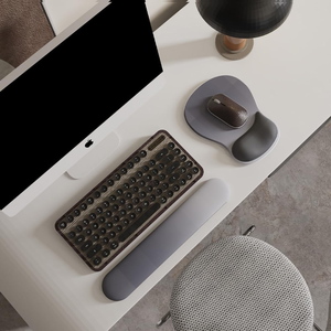 <span class=keywords><strong>Repose</strong></span>-poignets pour clavier en mousse à mémoire de forme à motif de dessin animé personnalisé, gris et noir dégradé, rembourré, base en caoutchouc antidérapante, écologique, best-seller - Product Image 6