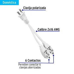 12 unità Mini doppia prolunga elettrica domestica 10 cm bianco nella scatola - Product Image 2