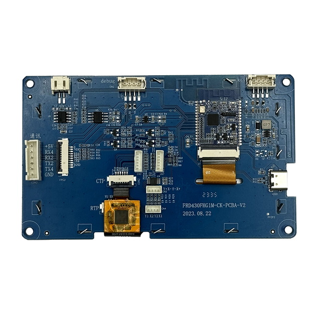 4.3 Inch 480*272 TTL/COMS HMI Intelligent UART Commercial Touchscreen 262K Colors TFT LCD Display Module IPS FRD043FHG1M-CK