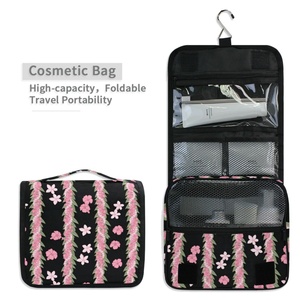 Trending Products 2025 New Arrivals Hawaiian Puakenikeni <b>Lei</b> Waterproof Hanging Organizer Cosmetic Makeup Storage Toiletry Bag - Product Image 3
