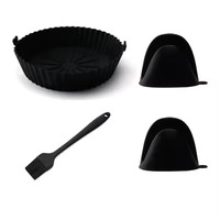 Ensemble d'accessoires de friteuse à Air en Silicone 7 pièces ensemble de doublures de friteuse à Air en Silicone résistant à la chaleur pour la cuisine