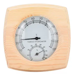 Hölzernes Sauna thermometer Hygrometer Digitale Temperatur für trockenes Dampfbad