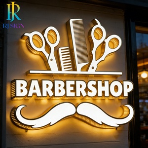 Letrero Luminoso LED para Exteriores, Letras de Canal Acrílicas 3D con Iluminación Frontal, Letrero LED para Barbería - Product Image 1