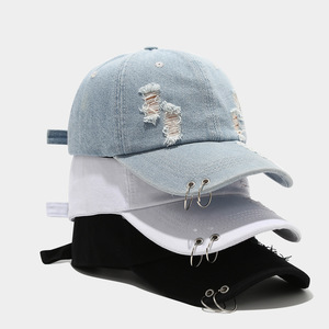 Nueva Gorra de Béisbol de Mezclilla Lavada Estilo Vintage Deportiva y a la Moda con Hebilla Metálica para Fiestas y Actividades al Aire Libre - Product Image 1