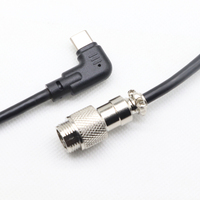 Maßgefertigtes M12 6-Pin-Stecker-auf-USB-Typ-C-3.0-Kabel mit 90-Grad-Winkel, M12 4-Pin 5-Pin 6-Pin 8-Pin Steckerkabel