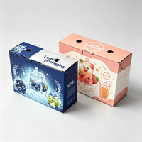 Cajas de Embalaje de Cartón Corrugado Personalizadas con Logotipo, Cajas de Papel Biodegradable para Bebidas, Venta Caliente