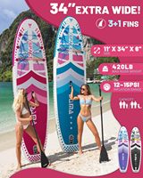 Planche à pagaie gonflable de nouvelle conception, planche de surf gonflable, planche de surf familiale, planche à pagaie pour le surf aquatique