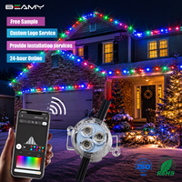 Tube lumineux à pixels RGB 30 mm 12V 24V WS2811 LED adressable, éclairage extérieur permanent pour avant-toit, lumières de Noël intelligentes à changement de couleur
