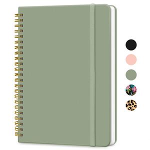 A5 Spiral Notebook 5x7 <b>Work</b> Journal 70 Sheets Leather Strap Cute Design Custom Logo Bulk Order Office School Supplies - Product Image 1