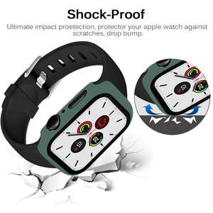 กระจก + เคสสำหรับ <span class=keywords><strong>Apple</strong></span> <span class=keywords><strong>Watch</strong></span>,กระจกนิรภัยกันกระแทกสำหรับ <span class=keywords><strong>Apple</strong></span> <span class=keywords><strong>Watch</strong></span> <span class=keywords><strong>Series</strong></span> <span class=keywords><strong>6</strong></span> 5 3 4 44มม. 40มม. 42มม. 38มม. พร้อมอุปกรณ์เสริมเคส IWatch - Product Image 4
