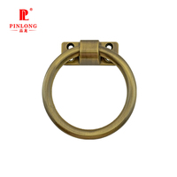 Poignée de meubles en laiton antique plaqué anneau de traction poignée de porte matériel de chaise accessoires de meubles grands anneaux