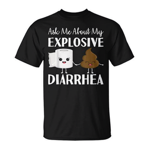 T-shirt humoristique sur les caca : Demandez-moi sur ma diarrhée explosive - Article promotionnel - Product Image 2