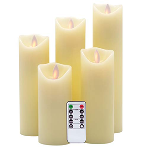 Bougie LED sans flamme en plastique pour décoration intérieure, alimentation électronique, télécommande, bougie à piles - Product Image 1