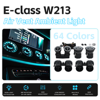 Lumière ambiante intérieure à LED RGB 64 couleurs Plug and Play pour grille d'aération de type turbine pour Mercedes-Benz Classe E W213 E300 E350 E400