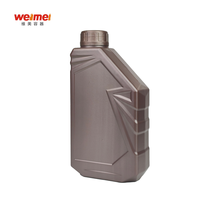 Bouteille plate en HDPE de 1000 ml vide pour huile moteur à essence, avec bouchon à vis respirant, pompe sans air, emballage liquide industriel
