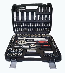 Juego <span class=keywords><strong>de</strong></span> Llaves <span class=keywords><strong>de</strong></span> Trinquete Multifunción <span class=keywords><strong>de</strong></span> 108 Piezas, 1/4", 3/8", 1/2", Acero Cr-V, Kit <span class=keywords><strong>de</strong></span> <span class=keywords><strong>Herramientas</strong></span> Combinadas para Reparación <span class=keywords><strong>de</strong></span> Automóviles con <span class=keywords><strong>Caja</strong></span> <span class=keywords><strong>de</strong></span> <span class=keywords><strong>Herramientas</strong></span> - Product Image 2