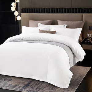 Juegos de fundas de algodón para Hotel de 5 estrellas, juego de cama de lino, edredón de lujo de 4 piezas, Sábana de algodón egipcio 100%, Sábana de microfibra - Product Image 2