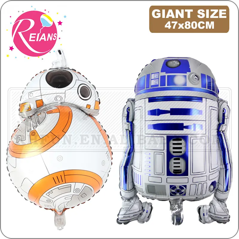 ภาพยนตร์ Super Hero การ์ตูนบอลลูน Globos Star Fight BB8 R2D2ฟอยล์บอลลูนวันเกิดฟอยล์บอลลูนตกแต่ง Inflatable ของเล่น