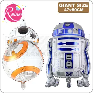 סרט סופר גיבור קריקטורה בלוני globos כוכב להילחם BB8 R2D2 לסכל בלוני מסיבת יום הולדת בלון רדיד קישוט מתנפח צעצוע