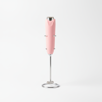 Nouveau design, mousseur à lait automatique puissant et portable, modèle 304, fouet mélangeur en plastique, mini-mousseur, mixeur à main pour café