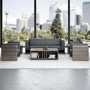 व्यापार बातचीत कार्यालय सोफे कॉफी टेबल संयोजन आधुनिक बैठक चमड़े कला अवकाश सोफे बैठक मेहमानों स्वागत सोफा - Product Image 2