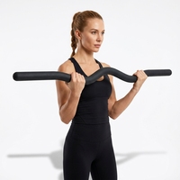 Set de Yoga y Pilates de Silicona Antideslizante Ecológico Negro con Logotipo Personalizable, Kit de Accesorios para Entrenamiento en Casa que Incluye Esterilla, Barra y Agarraderas