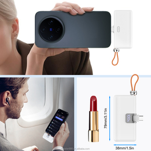 4000mAh xách tay mini ngân hàng điện được xây dựng trong cáp dẫn kỹ thuật số sạc khẩn cấp bên ngoài pin dự phòng nhỏ sạc nhanh - Product Image 3