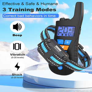 Dispositif <span class=keywords><strong>anti</strong></span>-<span class=keywords><strong>aboiement</strong></span> électronique télécommandé en plastique écologique, <span class=keywords><strong>portée</strong></span> 1000M, étanche IP67, 3 modes d'entraînement - Product Image 2
