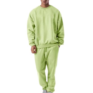 Conjunto de Sudadera y Pantalón Unisex Personalizado, Corte Holgado, 480 g/m², Cuello Redondo, Color Sólido, 2 en 1, Antibacteriano - Product Image 1