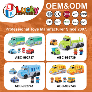 Jouets Lucky Toys, voiture à friction en plastique personnalisée, jouets pour bébés, véhicule, <span class=keywords><strong>camion</strong></span> avec lumière et musique - Product Image 6