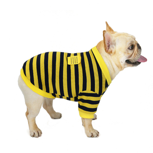 Felpa con cappuccio in pile per cani a strisce per abbigliamento per animali domestici fornita in fabbrica in cina per <span class=keywords><strong>Bulldog</strong></span> <span class=keywords><strong>francese</strong></span> - Product Image 4