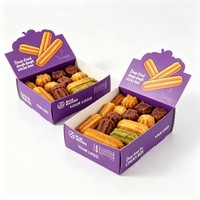 Boîte de présentation à emporter pour churros, frites, anneaux d'oignon, frites de patate douce, poulet frit, emballage jetable en gros pour churros