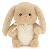 Peluche lapin mignon aux longues oreilles, crème, avec rembourrage en coton PP écologique et doublure en maille - Jouet en peluche lapin
