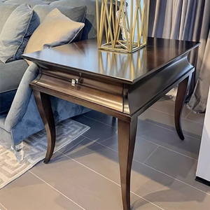 Tùy Chỉnh Tân Cổ Điển Pháp Hiện Đại Rắn Gỗ Vuông End Bảng Sang Trọng Phòng Khách Trang Trí Nội Thất Giao Diện Điều Khiển Sofa Bên Bảng - Product Image 6