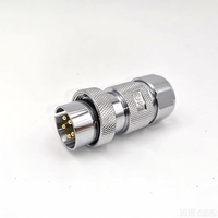 Connecteur d'aviation circulaire GX25 3/8" femelle droite 2-12 broches avec raccord de tuyau métallique 3/8 pouce