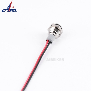 10mm Đường kính tín hiệu thí điểm đèn 3V <span class=keywords><strong>6V</strong></span> 12V 24V 36V 48V 110V 220V LED chỉ số ánh sáng với 150mm dây - Product Image 4