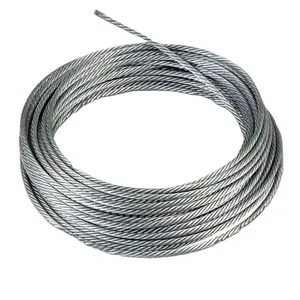 Inox Cable SS Wire Rope 3/16" 7x19 Strands Steel Cable Rope Wires Stainless Steel Aircraft Cable